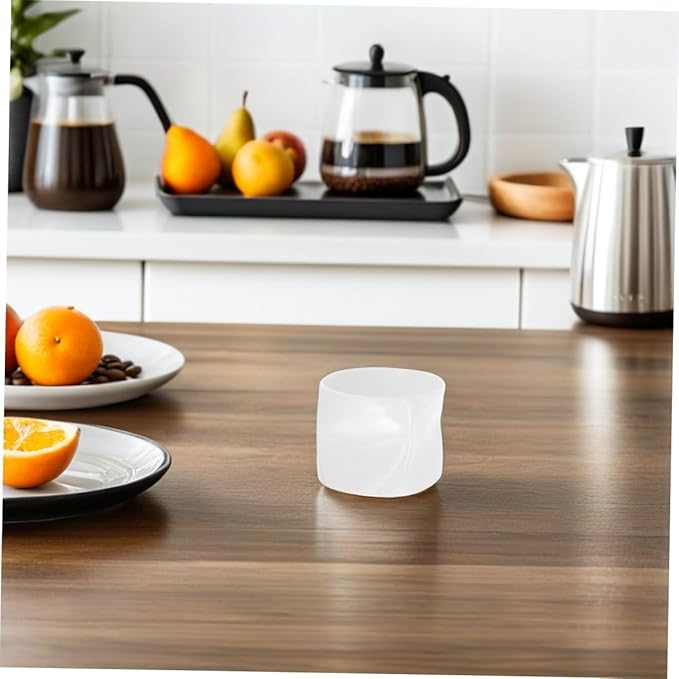 Cabilock Chinese Bone Mini Irregular Teacup Candle Holder Unique Ceramic Serving Cup for Tea and Decorative Use for Gatherings and Festive Occasions