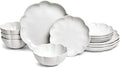 Sango Bethany 12 Pieces Scalloped White Plates & Bowls Set