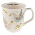 Karma, 16 oz Boho Holiday Mug - Cute Christmas Coffee and Tea Mug - Colorful Ceramic Coffee Mugs for Women and Men, Peace on Earth Dove