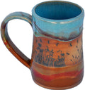 ALWAYS AZUL POTTERY Dragonflyscape 17 Oz. Small Tankard in Indian Summer Glaze - Handmade Ceramic Beer Mugs - Stylish and Unique Handcrafted Artistic Stoneware- Polished Clay Cups, Great For Beer