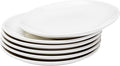 Vikko Dessert Plate, Set of 6 White Plates, Fine Porcelain, Stackable 7 Inch Dessert Plates, Dishwasher Safe, 7/'' Dessert Plate