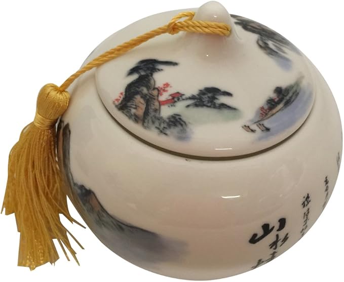 Exquisite Oriental Ceramic Tea / Coffee Storage Jar Crock Canister