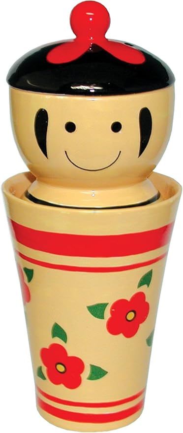 サンアート Sunart Fun Dinnerware Kokeshiko Snack Holder Set Tumbler 13.8 oz (385 g) SAN1768