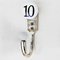 IndianShelf 2 Piece Traditional White Ceramic, Zinc Decorative Cute Hooks for Hanging Coats, Jackets, Leash, Hat, Towel, Backpack, Purse, Handbag Wall Hangers
