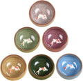 Mikinona 6pcs Ceramic Fish Teaware Set Handmade Tea Cup Set Vintage Chinese Design Asian Tea Cup