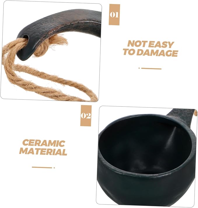 Japanese Porcelain Soup Bowl Set with Handle Ceramic Snack Bowl for Outdoor Dining Camping and Casual Gatherings