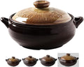 Korean Pot [Buncheong] MUD GLAZE Earthenware Ttukbaegi, Natural Ceramic Clay Cooking Pot Casserole, Heat Resistant Ceramic Earthen Pot, Zero-Crack Stone Bowl Stockpot Soup Cookware, Pottery