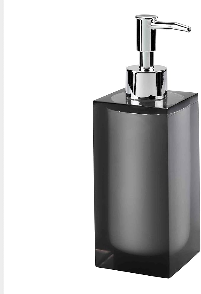 Avanti Linens - Lotion Pump/Soap Dispenser, Resin Countertop Accessories, Modern Home Decor (Soho Collection, Smoke)