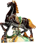 Sculptures/Statues Ceramic Horse Sculpture Home Office Living Room Ornaments High-End Feng Shui Decorations Asian Art Brown Trumpet