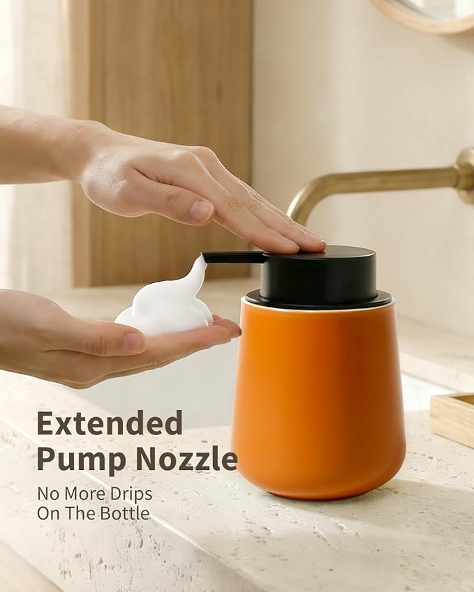 BosilunLife Bathroom Accessories Set 3 pcs (Orange-Foam)