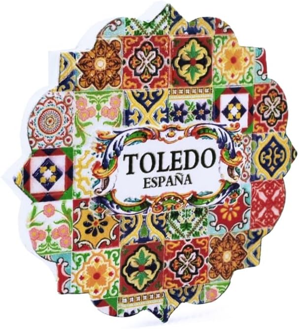 Decorative Magnet Toledo Spain - Exclusive Alma de Toledo Collection - Vibrant Artisan Ceramic - Unique Souvenir for Your Home and Heart