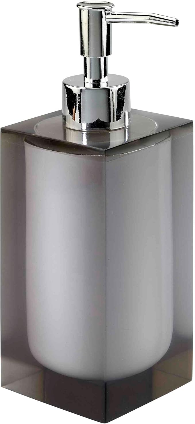 Avanti Linens - Lotion Pump/Soap Dispenser, Resin Countertop Accessories, Modern Home Decor (Soho Collection, Smoke)