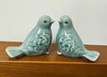 Small Animal Statues, Ceramic Bird Duck Statues, Home Office Decor, Small Decor for Cabinet Shelves Entryway Bookcase TV Stand, Micro Landscape Accessories (Green)