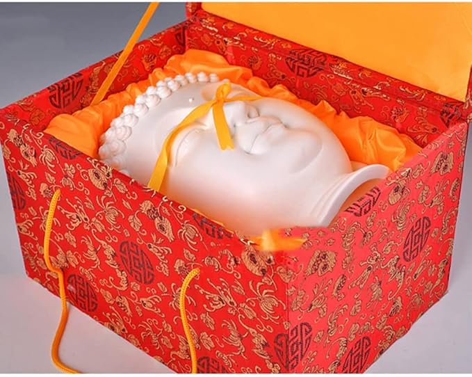 Buddha Statue,buddha statues for home 11.8" Buddah Head Statute Ceramics Buddha Figurine – Hand Carved Collectibles Feng Shui Southeast Asia Buddah Sculpture For Home Decor Praying Buddha Statue