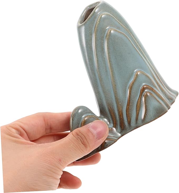 Miniature Mountain Ceramic Sculpture Elegant Fish Tank Decor for Home Office and Zen Garden Versatile Aquarium Landscape Ornament