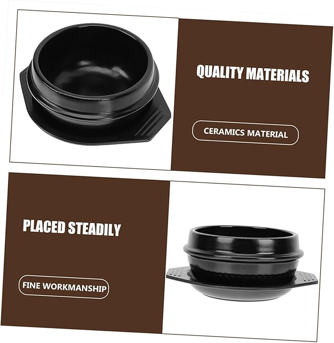 Korean Stone Pot Ceramic Cooking Pot Stew Korean Style Heat Insulated Tray for Soup Noodles