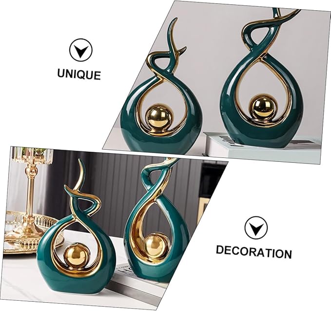 Vaguelly Ceramic Modern Abstract Art Statue for Home Decor Lightweight Sculpture for Living Room and Dining Table Centerpiece Unique Design for Artistic Touch Bedroom and Study