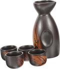 1 Set Japanese Ceramic Sake Set Traditional Sake Pot with Cups Vintage Design for Home Bar and Special Occasions Easy to Clean and Pour Pottery