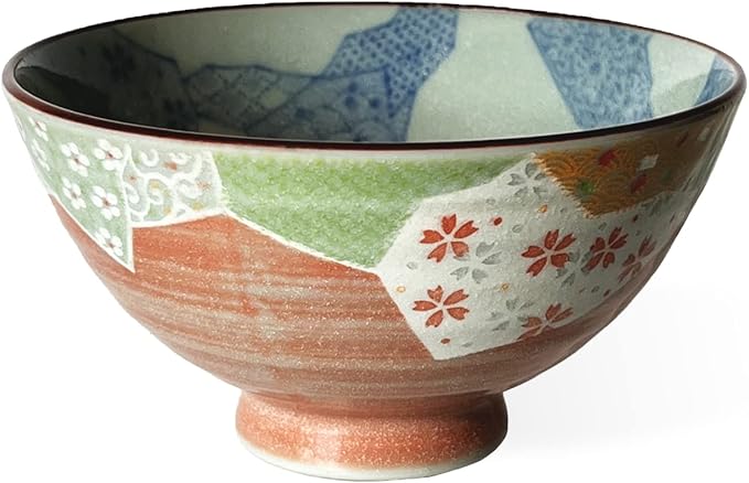 Traditional Style Japanese Ceramics Rice Bowl Chawan Pottery, Dishwasher Microwave Safe Made in Japan (Yuuzen, Small (nakahira))