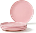 GZG Ceramic Dinner Salad Plates Set of 4, 8 Inch Speckled Dinnerware Dessert Plates with Clay-Tone Base, Microwave Oven Dishwasher Safe