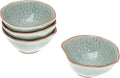NOVICA Artisan Handmade Celadon Ceramic Appetizer Bowls from Thailand Set of 4 Green Tableware Serveware Dishes East Meets West [ 1.8in H x 3.9in W x 3.9in D 3 Oz.] ' Sunflower Dream' Set of 4