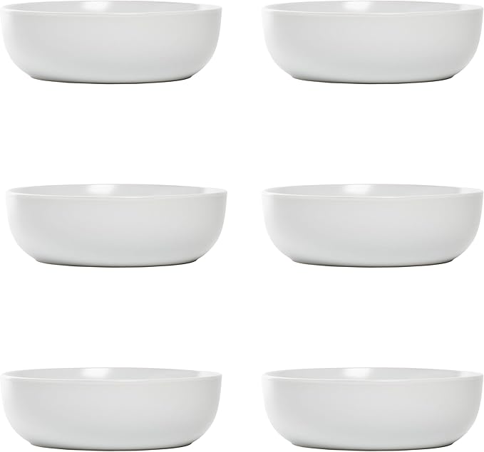 10 Strawberry Street Wazee Matte Coupe Dinnerware, Bowl, White, Set of 6