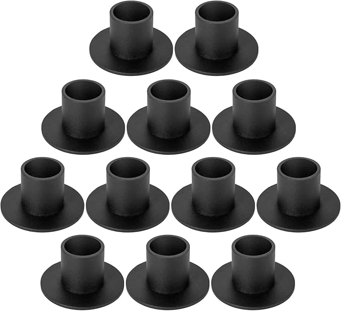 12 Pcs Black Candle Holders Sets Vintage Candlestick Holder Table Centerpieces Farmhouse Decor for Home Dinning Wedding Party Anniversary Housewarming Gifts