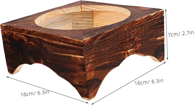 Wooden Pot Holder for Korean Bibimbap and Casseroles Heat-resistant Non-slip Design Elegant Wood Stand with Inner Diameter for Kitchen Use