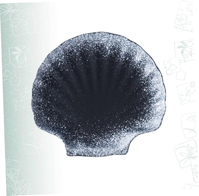 IMIKEYA 1pc Creative Shell Shape Ceramic Dinner Plate Unique Tableware for Home and Restaurant Use for Pasta Salad and Fruits Easy to Clean and Stylish Design