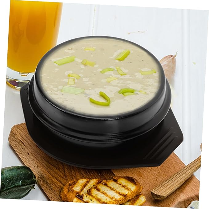 GLEAVI Korean Stone Pot Stewing Pot Ceramic Casserole Bibimbap Cooking Soup Lid Korean Hot Kitchen Cookware