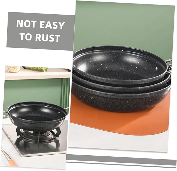 Mobestech Stainless Steel Korean Stone Pot Simmer Pot Cookware Home Wok Easy to Clean