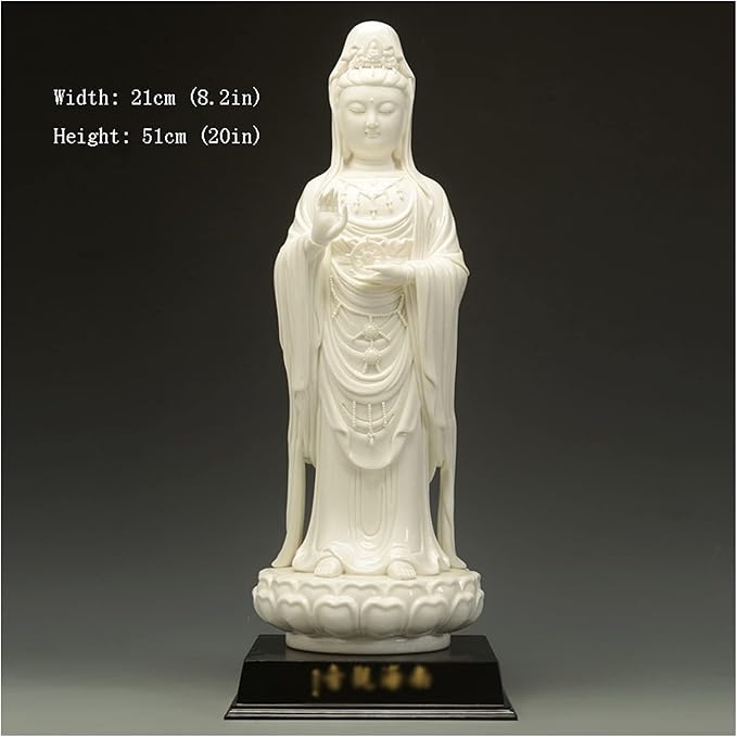 Guanyin Bodhisattva statue Buddha ornaments Ceramic South Sea Guanyin Buddha Statue, Asian Goddess of Compassion and Mercy. Buddhist Deity Protector of Women. Collectible Decor Sculpture. Buddha statu