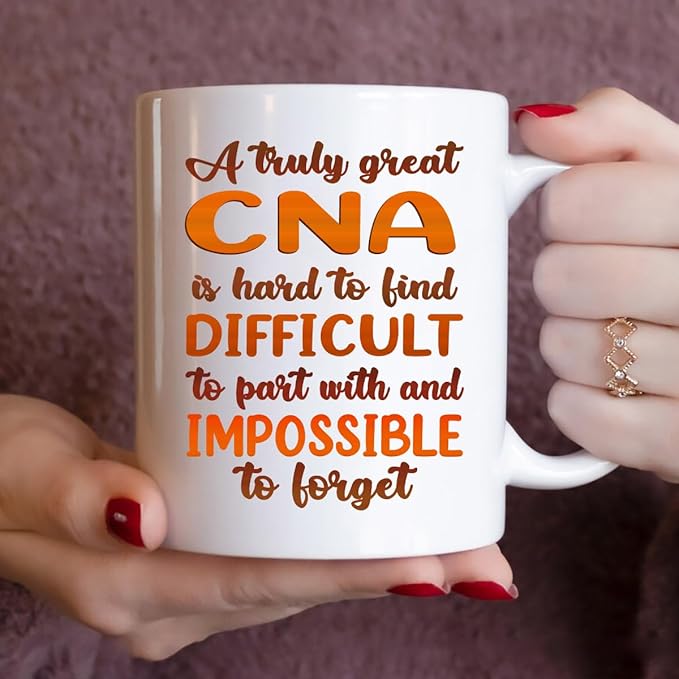 Gifts For Cna - Best Cna Ever Mug - Cna Gifts - 11oz White Ceramic Mug for Office, Women, Men, Work Friends, Coworkers - Thanksgiving, Birthday, Christmas Gift