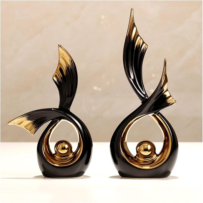 Sculptures Statues Modern Abstract Sculptures Decoration, Ceramic Decorative Sculpture, Statue for Office Decoration, Bedroom, Apartment, Decorative Artistic Living Room