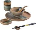 UNICASA Sushi Plate Set with Chopsticks & Sauce Dishes,Handcrafted Japanese Ceramic Dinnerware Set,Dishwasher Safe Sushi Dish -7 Pieces