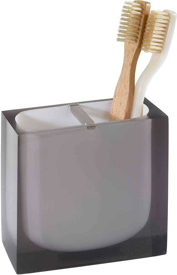Avanti Linens - Accessory Set, Resin Tumbler, Toothbrush Holder, Soap Dish & Lotion Pump, Durable Bath Decor (Soho Collection)