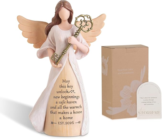 Housewarming Gifts New Home: House Warming Gift for Women Friend Homeowner - Guardian Angel Figurines for New Apartment Party Decorations Entryway Table Decor Ideas