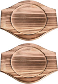 2pcs Korean Stone Bowl Trivet Wooden Trivets for Hot Dishes Hot Pot Base Wood Serving Tray Casserole Ceramic Pot Mat Cup Coasters for Home Restaurant Cooking Soup & Food (Inner Circle: 12.5cm)