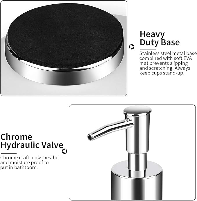 Bathroom Accessories Set 4 Pcs Toothbrush Holder Soap Dispenser Ceramic Bathroom Accessory Set with Toothbrush Cup Soap Dish Tumbler Black