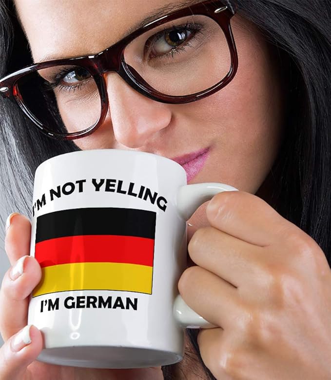 I'M Not Yelling I Am German Germany Germans Ceramic Coffee Tea Mug Cup Holiday Christmas Hanukkah Gift For Men & Women