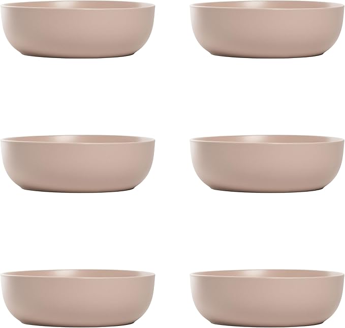 10 Strawberry Street Wazee Matte Coupe Dinnerware, Bowl, Blush, Set of 6