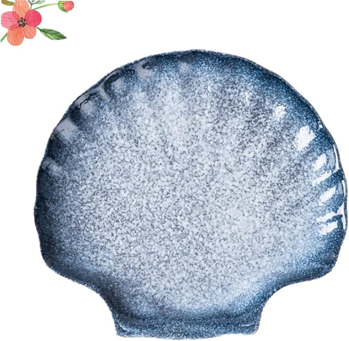 Ciieeo Shell Shape Ceramic Plate Dinnerware Porcelain Plates for Beautiful Dinnerware