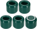 uxcell 5 Pcs Ceramic Chime Candle Holders, Small Ceramic Candle Holders for Birthday Parties Dinners Weddings Table Centerpiece Gatherings Anniversaries Occasions, Dark Green