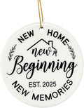 House Warming Gifts New Home, New Home Ceramic Card, Housewarming Gifts, Ornaments for Friends, Neighbors, Couples, and Family, Housewarming Gift with Packaging Box