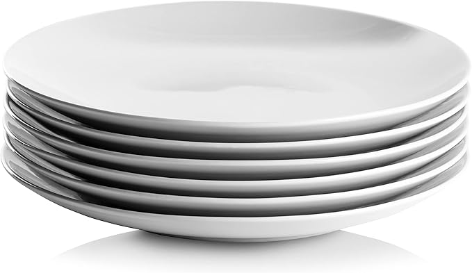 10 Strawberry Street Simply White 10.5" Coupe Dinner Plate, Set of 6