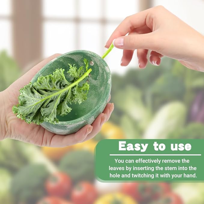 Pottery Herb Stripper Bowl, Handmade Ceramic Herb Peeling Cup with Different Hole Sizes for Separating Leaves and Stems(Color:Green)
