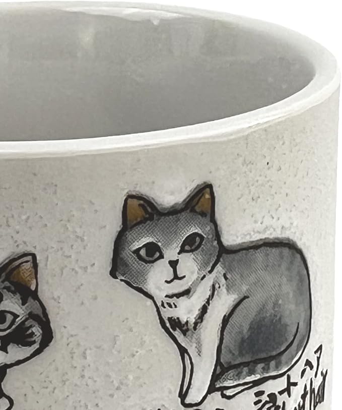 Japanese Tea Cup - Pottery 9 fl oz, Yunomi Mug, Sushi Made in Japan (C3-26 Cat)