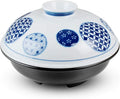 West Nippon Pottery Arita Ware Smoker & Baked Potato for Home Use, 33.8 fl oz (1,000 ml), Round Crest, Made in Japan, Φ9.3 x 5.5 inches (23.5 x 14 cm)
