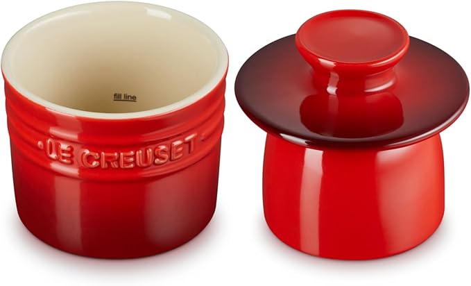 Le Creuset Stoneware Butter Crock, 6 oz., Cerise