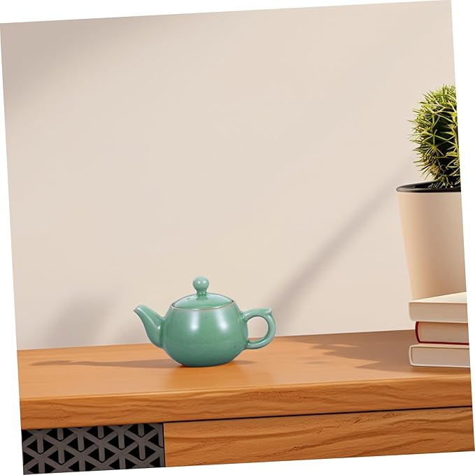 Garneck Artisan Crafted Ceramic Teapot and Cups Chinese Kung Fu Tea Set Porcelain Tea Brewing Set Traditional Home Decor